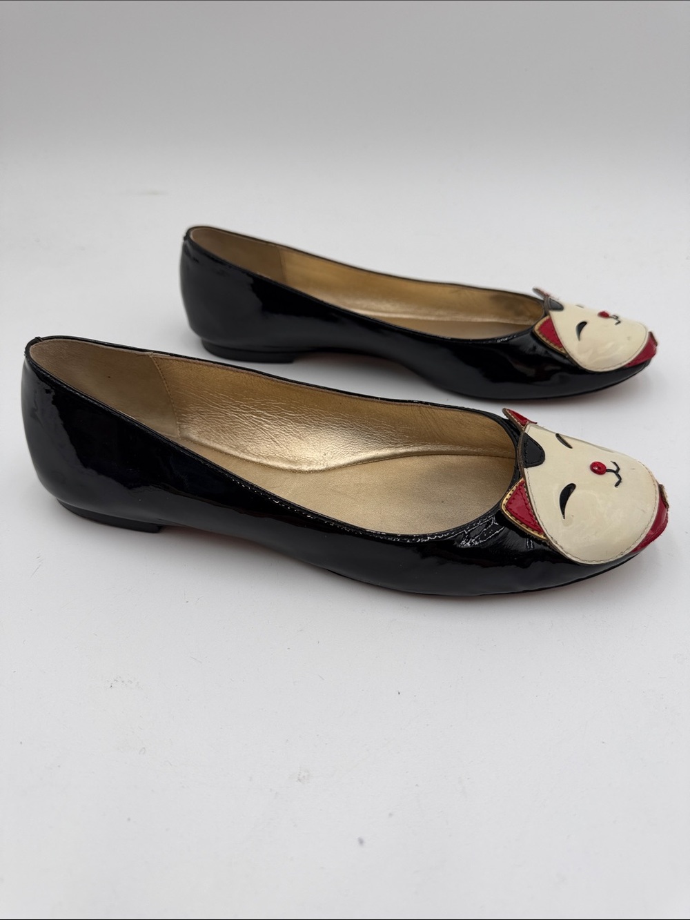 KATE SPADE sz8.5 Jimi Lucky Cat Ballet Flats Hello Tokyo EUC - Picture 3 of 11